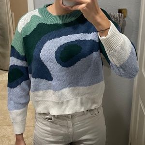 Cropped winter sweater
